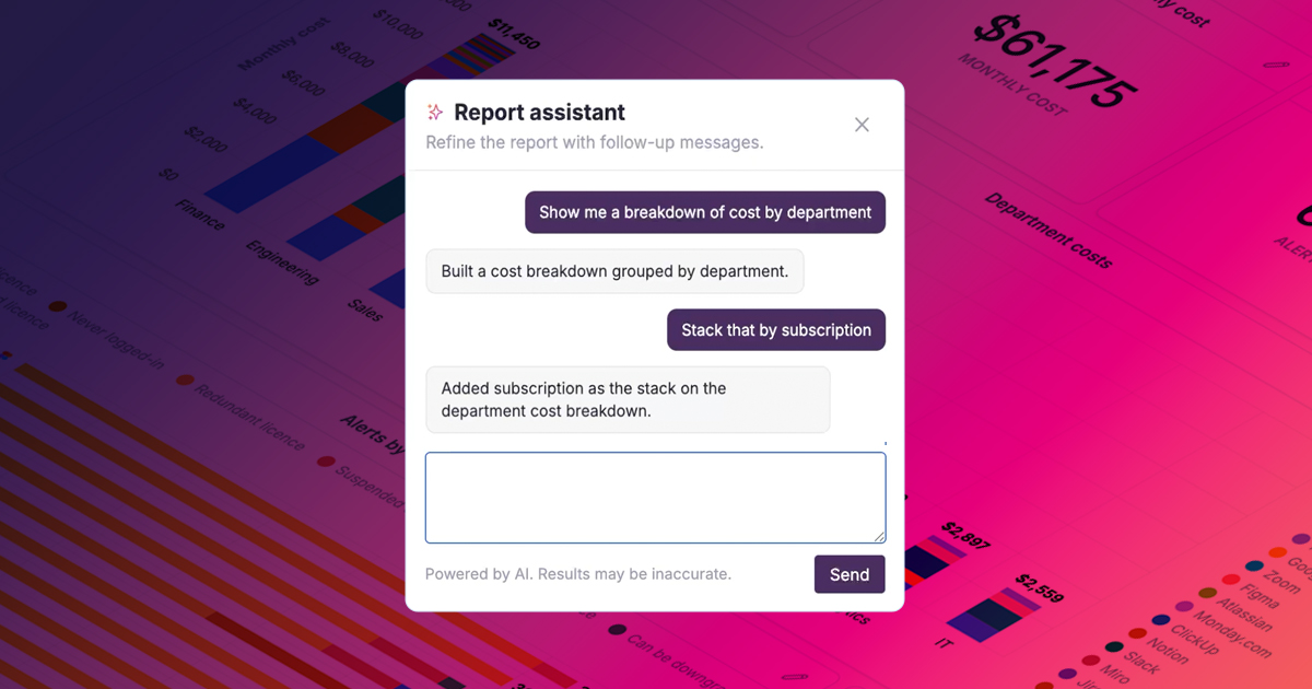 AI-powered custom SaaS reports