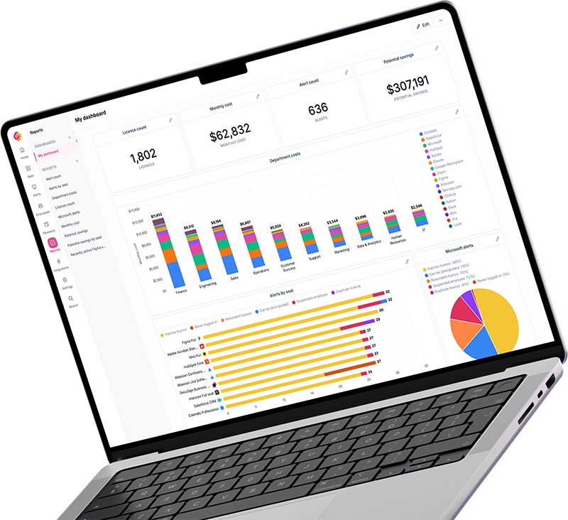 Subble reports dashboard on a laptop